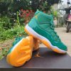 Air Jordan 11 all-green orange men's shoes