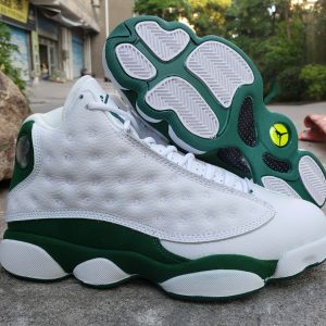 AIR JORDAN 13  white and green