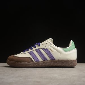 (WMNS) adidas Samba OG 'White Purple Green' ID8349
