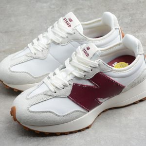 (WMNS) New Balance 327 'White Dark Red' WS327KA